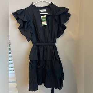 Black Ruffled Tiered Dress